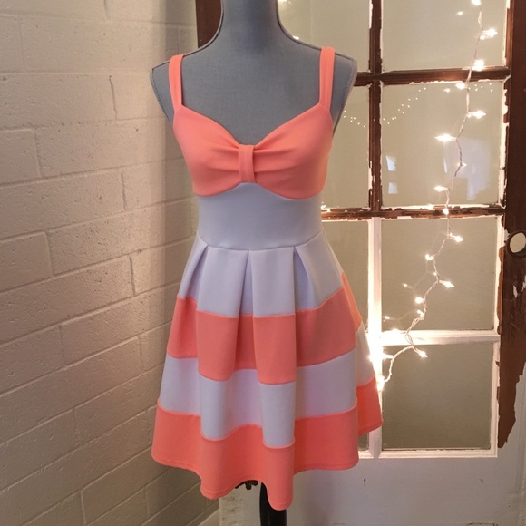 Rue21 Dresses & Skirts - Orange and white striped rue21 dress
